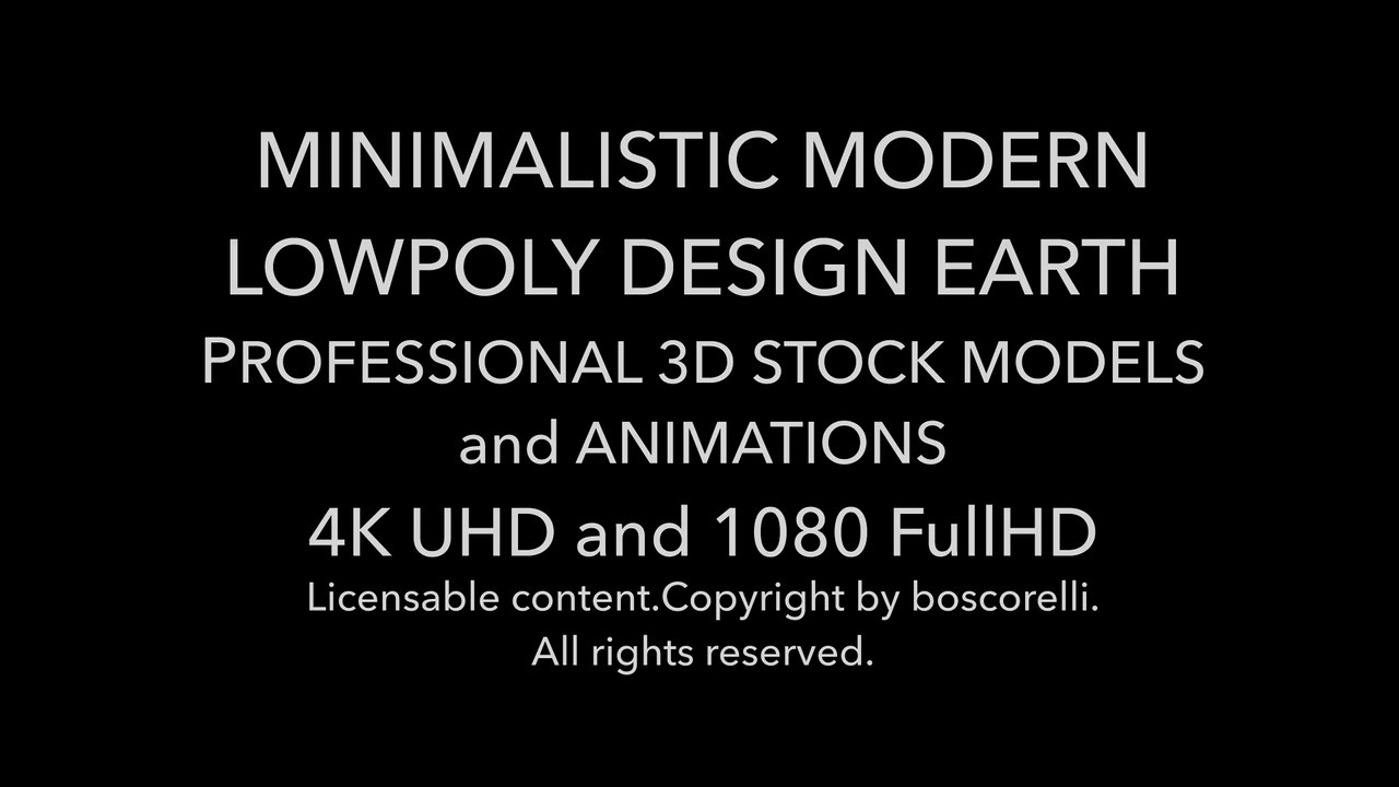 Minimal Design Earth 3D Models and Animations