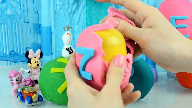 Play doh frozen surprise eggs angry birds playdough toys egg