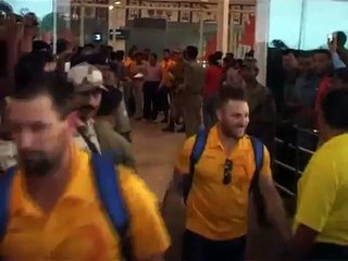 Chennai Super Kings Sported at Airport in Ranchi