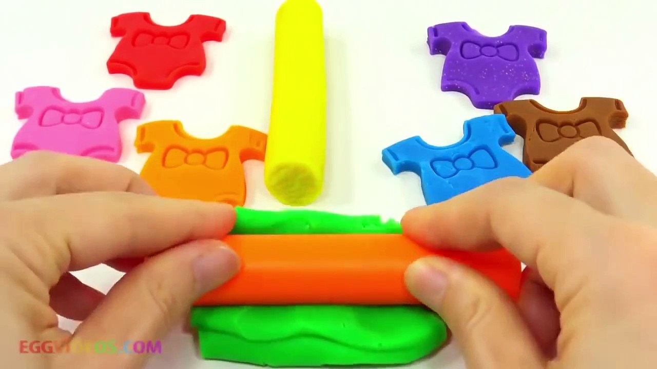 Play Dough Baby Onesie Mold Learn Colors Fun and Creative Play Doh Video for Kids