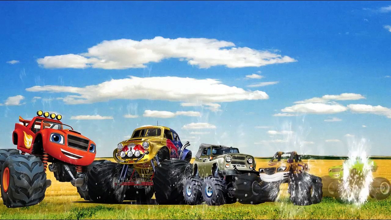 Finger Family Monster Trucks Cartoons | Fire Truck, Ambulance & Police Cars in Children Rhymes