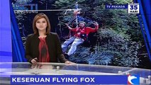 Sensasi Flying Fox dari Ketinggian 80 Meter di Taman Narmada Lombok