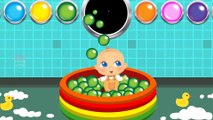 Learn Colors Baby Doll Bath Time 3D - Funny Learning Baby Toy Videos - Colours for Kids Toddlers