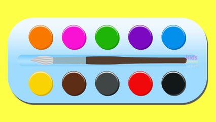 Learn Color with Pacman For Kids - Color Paint Palette - Fun Learning Video For Children