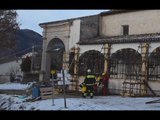 Amatrice (RI) - Terremoto, prosegue messa in sicurezza chiesa Madonna Bianca (10.01.17)