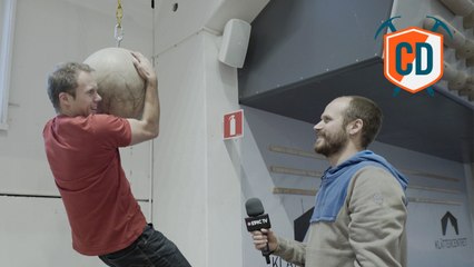 Matt Gets His Hands On A Big Ball: Klettercentret Akkala Gym...
