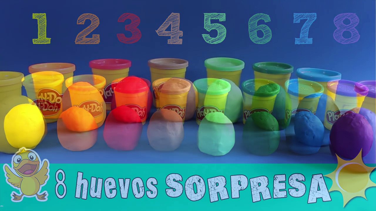 8 HUEVOS SOPRESA de Play doh  PLAY DOH surprise eggs unboxing