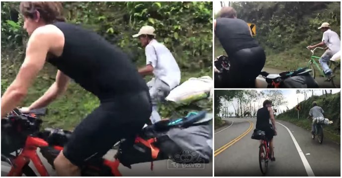 Agricultor de 63 anos ridiculariza triatletas europeus experientes numa bicicleta velha