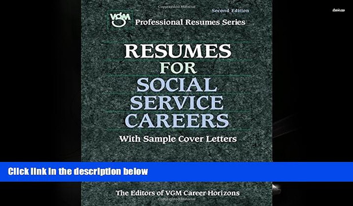 Kindle eBooks  Resumes for Social Service Careers (VGM Professional Resumes Series)  BEST PDF