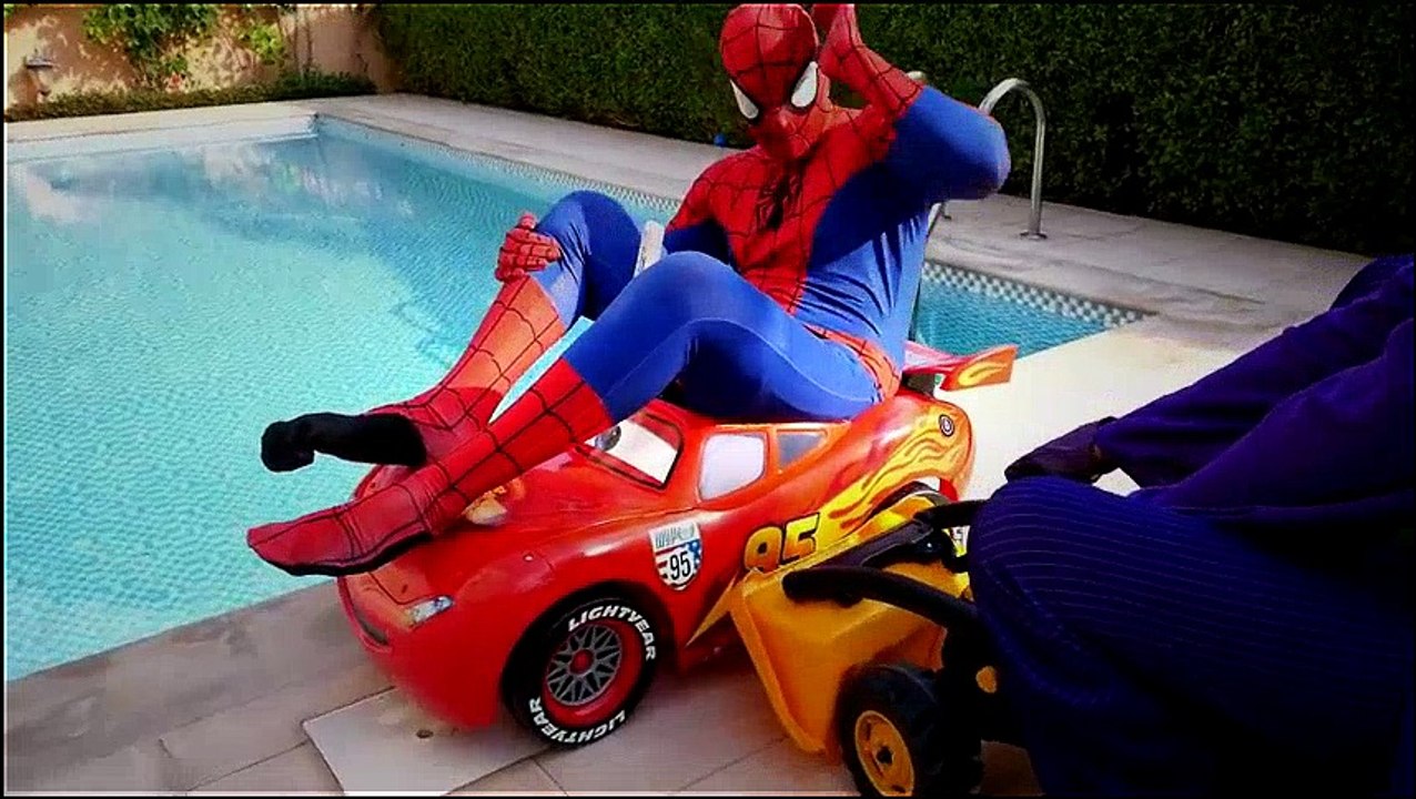 JOKER in Tractor Vs SPIDERMAN & McQueen Cars in Real Life! HULK & Mickey Mouse Funny Superhero Movie