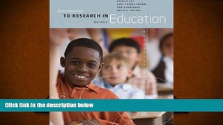 Epub Introduction to Research in Education  BEST PDF