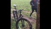Fat Bike caught on an Electric Fence