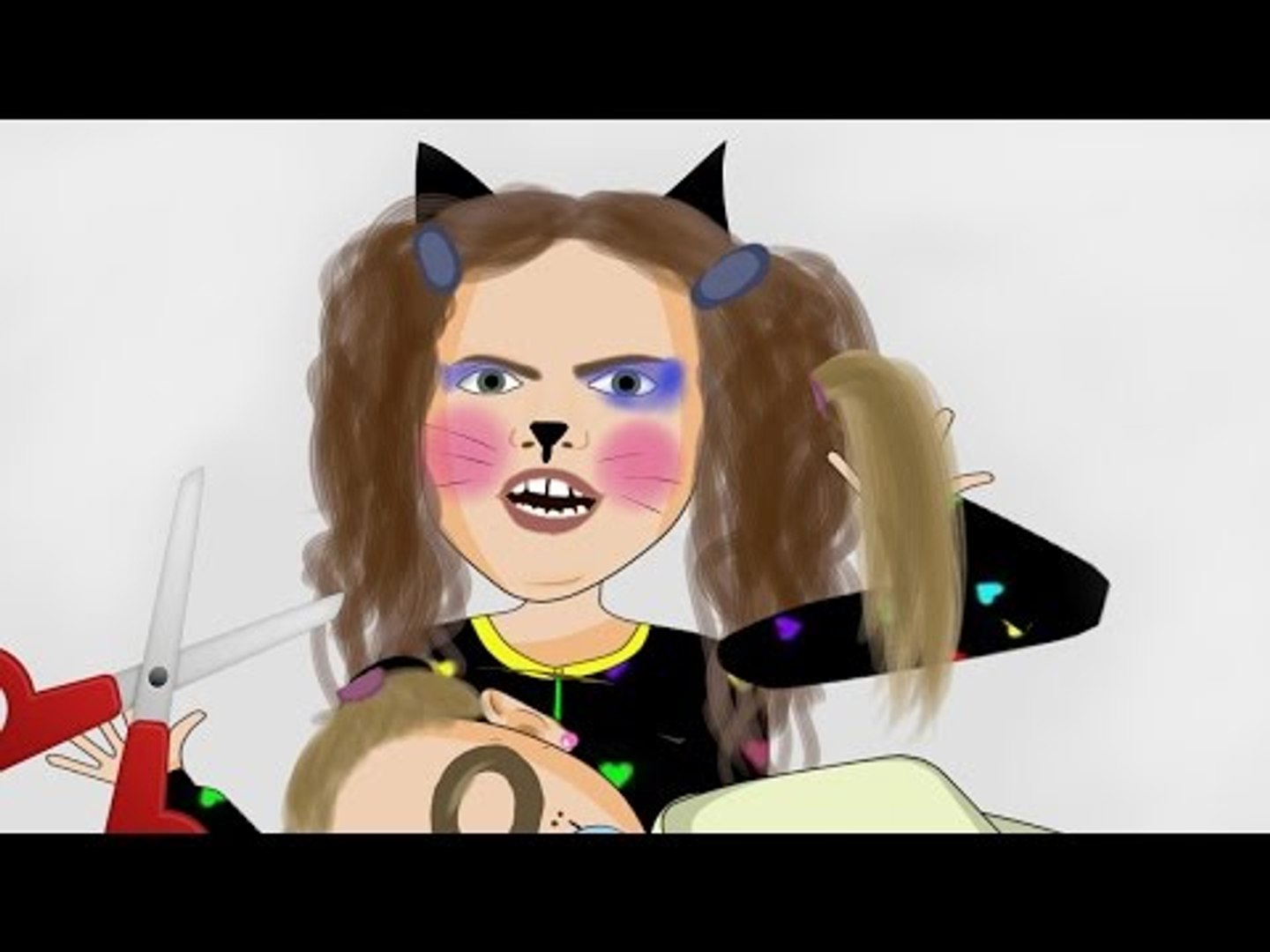 Cartoon Bad Baby Victoria Cut Annabelle Hair Make Up Fail Toy Freaks Video Dailymotion