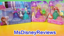 ♥ 4 Lovely MagiClip Glitter Glider dolls ♥ Tangled Rapunzel, Ariel, Disney Frozen Elsa Anna Olaf