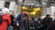 Commuters Stream Out of Waterloo Station's Main Entrance