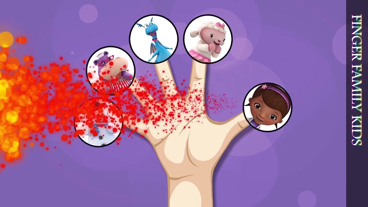 Finger Family Song Doc McStuffins Lambie Stuffy Hallie Chilly Nursery Rhyme