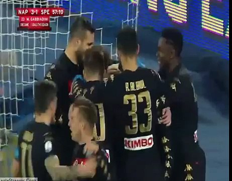 NAPOLI Vs SPEZIA 3-1 GOL GABBIADINI COPPA ITALIA 10 GENNAIO 2017