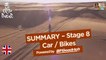 Stage 8 Summary - Car/Bike - (Uyuni / Salta) - Dakar 2017