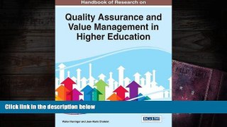Kindle eBooks  Handbook of Research on Quality Assurance and Value Management in Higher Education