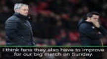 Fans have to improve - Mourinho