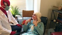 Ugly Frozen Elsa & Doctor Spiderman vs Maleficent Dentist Tooth Prank Fun Superhero Kids In 4K