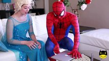 Frozen Elsa Spiderman MM CHALLENGE vs Joker Spidergirl Pringles Toys Superhero Spell Fun IRL