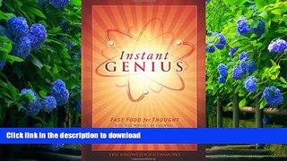 FREE [PDF] DOWNLOAD Instant Genius: Fast Food For Thought Bathroom Readers  Institute Full Book