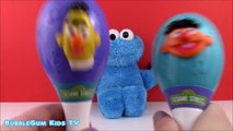 Sesame Street Cookie Monster plays with Playskool Ernie and Bert Shakin Maracas!