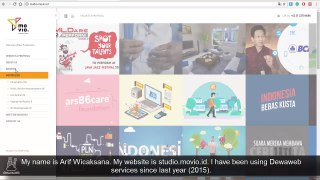 Studio.Movio.id - Testimonial about Dewaweb Cloud Hosting - English subtitle