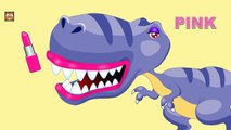 Learn Colors with Lipstick | Colours to Kids Children Toddlers, Dinosaurs Lipstick