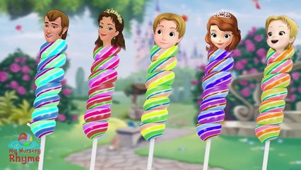 Disney SOFIA Lollipop Finger Family Songs - Daddy Finger Family Nursery Rhymes Lyrics For Children