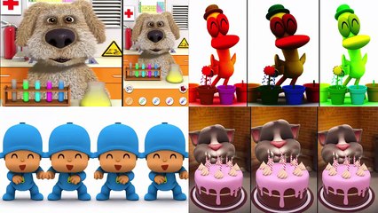 Cartoon For Kids Children Baby Tom Cat Vs Lets Go Pocoyo Vs Ben Vs Pato Compilation Learn Colors