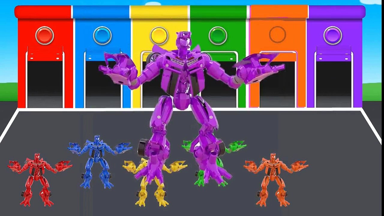 Colors for Children to Learn with 3D Transformers - Colours for Kids to Learn - Learning Videos