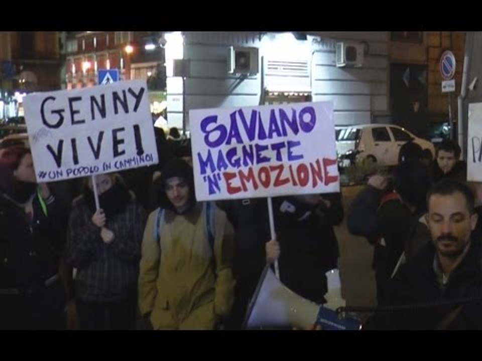 Napoli - Bimba ferita, sit-in anticamorra a Forcella (10.01.17)