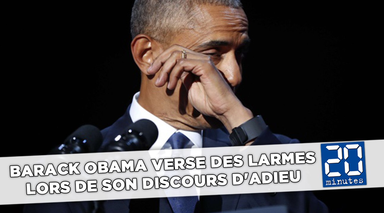 Barack Obama verse des larmes lors de son discours d'adieu - Vidéo ...