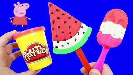 Peppa Pig toys 2016  Play doh make ice cream watermelon frozen kids