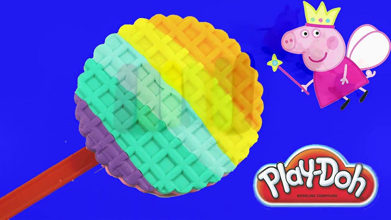 PLAY DOH KIDS  PEPPA PIG watch Make cake rainbow colorful with playdoh toys