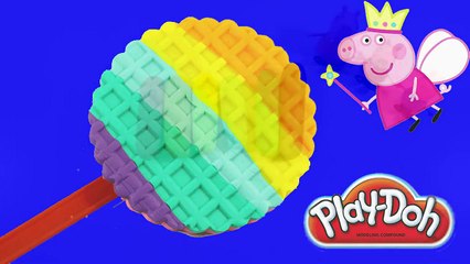 PLAY DOH KIDS  PEPPA PIG watch Make cake rainbow colorful with playdoh toys