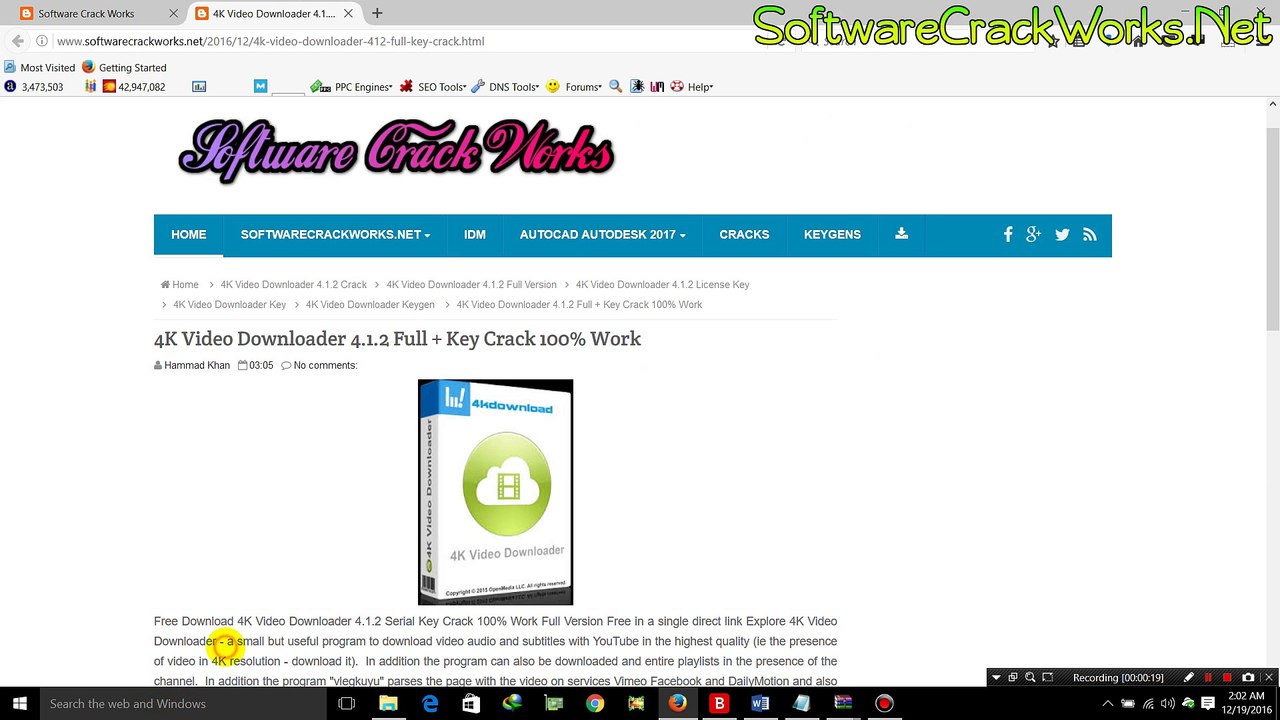 4K Video Downloader 4.1.2 Full + Key Crack 100% Work
