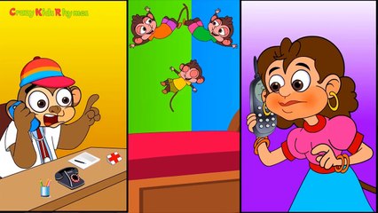 Five Little Monkeys Jumping On The Bed | Children Nursery Rhyme | Kids Songs