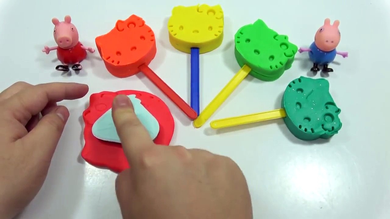 PEPPA PIG with Play Doh Hello Kitty Candy Lollipops Fun TOYS  Creative for Kids PlayDoh Fun
