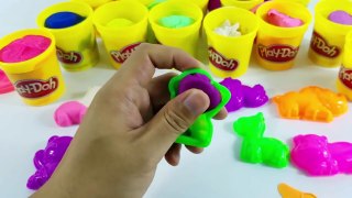 Play and Learn Colours with Playdough Modelling Clay with Wild Animals Molds Fun for Kids  Cu Kids
