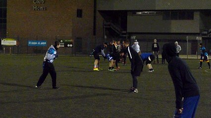 Initiation au flag du club de Mons de football américain