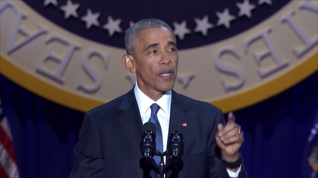 أوباما يلقي خطاب الوداع من شيكاغو