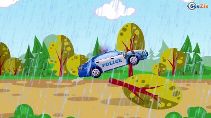 Télécharger la video: The Blue Police Car & Cop Cars Extreme Race | Emergency Vehicles | Cars & Trucks cartoons for kids