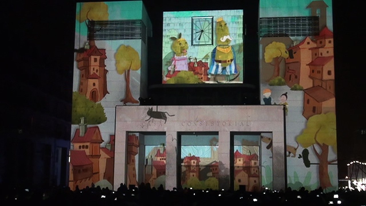 'Video-mapping' de la noche de Reyes en Leganés