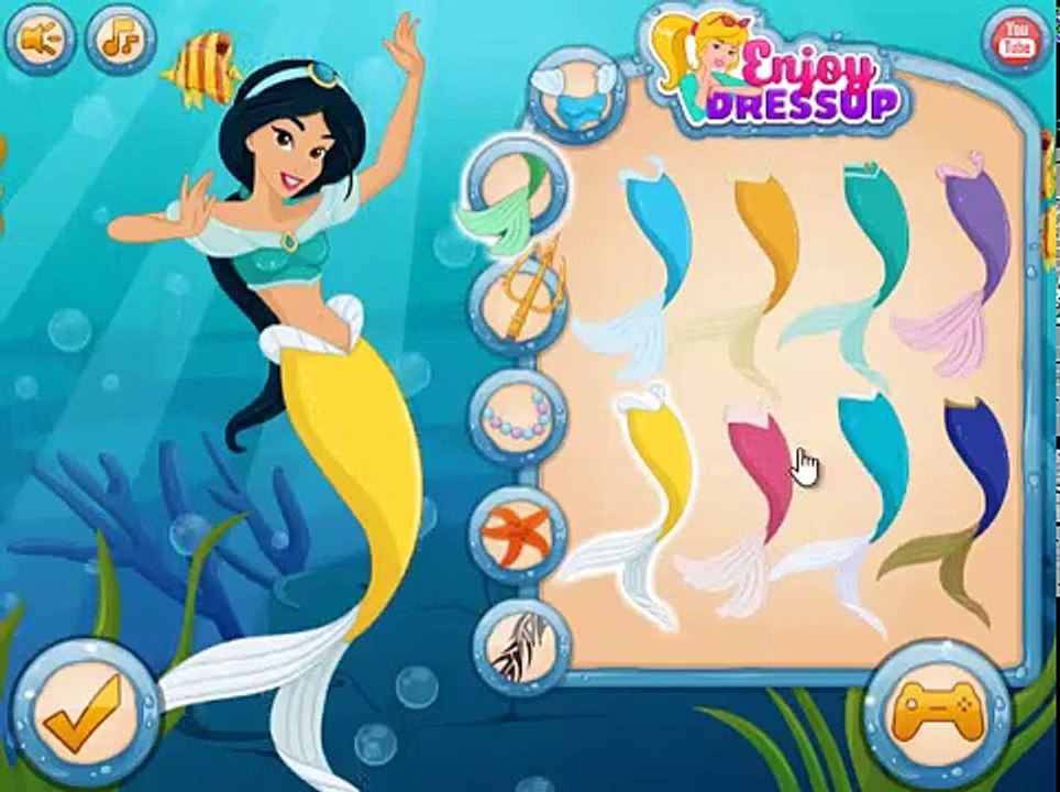 Disney Mermaid Princesses ♥ All Disney Princesses Dress Up ♥ Princess Elsa Becomes A Real Mermaid ♥