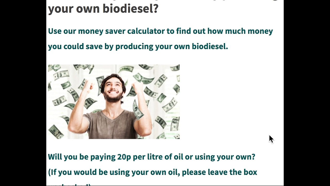 How much money could YOU save by producing your own Biodiesel? BioFuel Solutions Ltd -