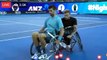 Novak DJokovic playing tennis in a Wheelchair - Australian Open 2017