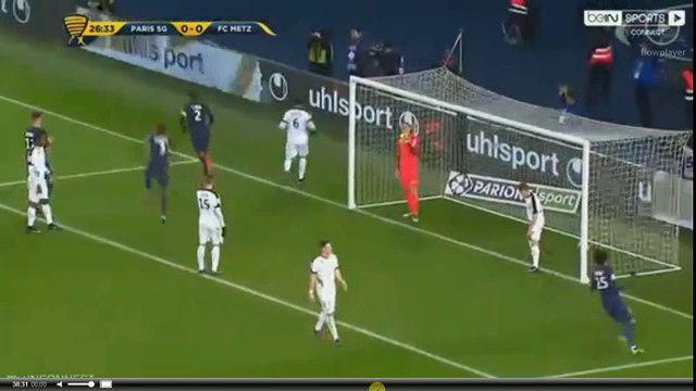 Paris Saint Germain vs Metz 1-0 Thiago Silva Goal 11-01-2017 (HD)